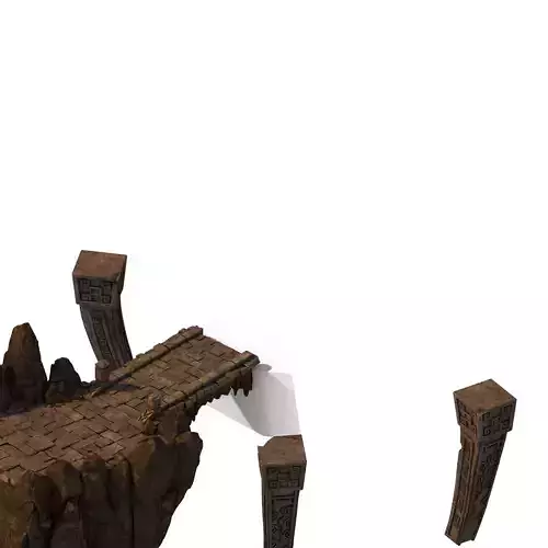 Huashan Mountain Road - ice and snow entrance - stone pillars