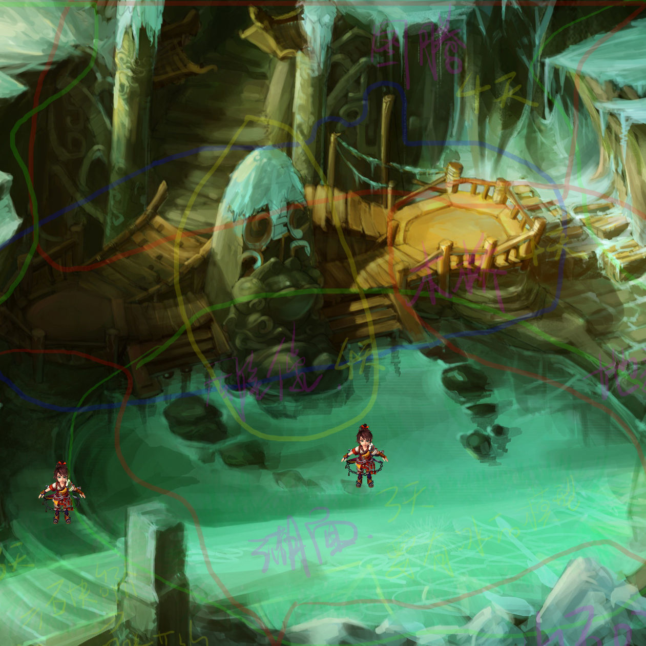 Huashan mountain road - ice and snow mountain entrance totem 3D model_4