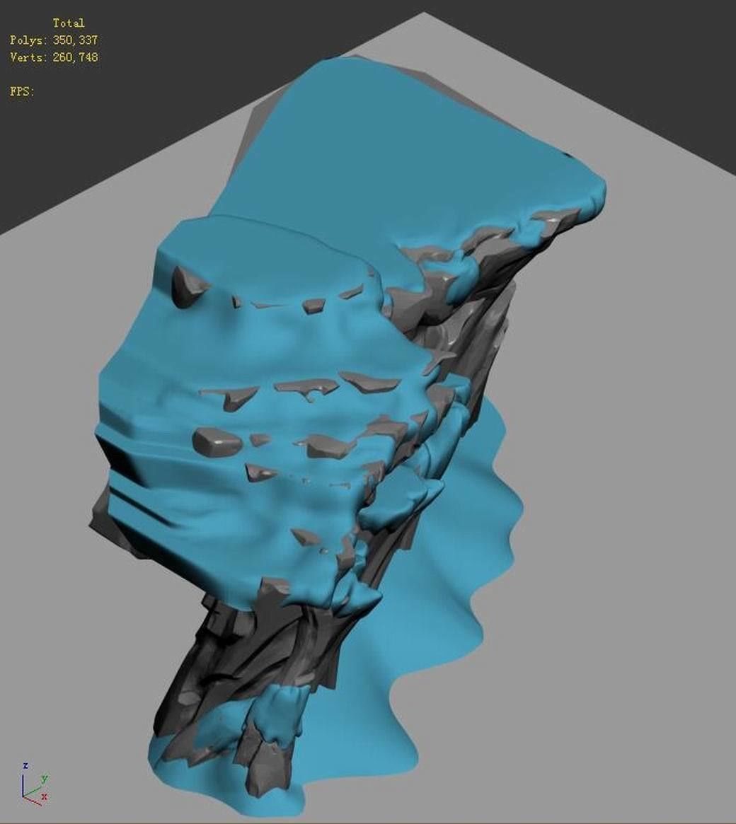 Huashan Mountain Road - Ice and Snow Mountain 01 3D model_3