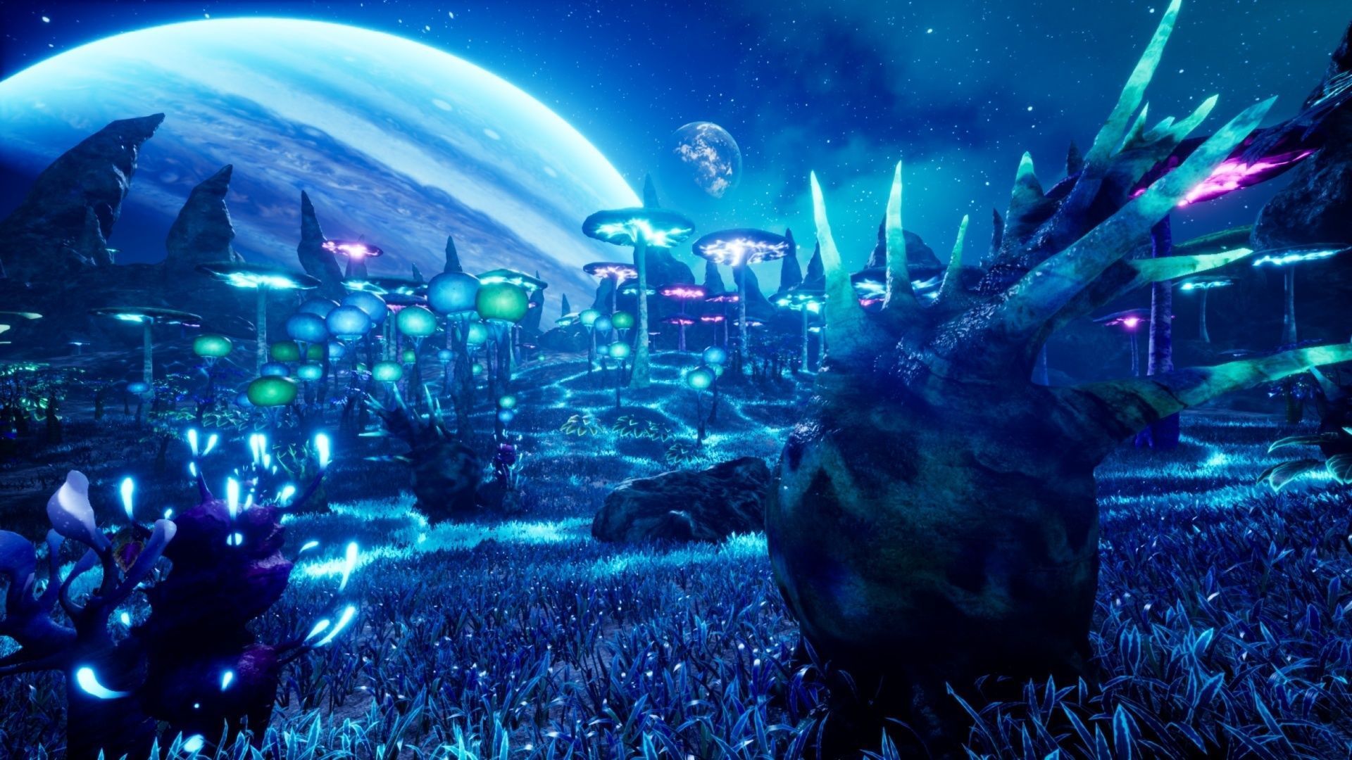 Alien Planet Fantasy Environment - Swamp Plants Low-poly 3D model_7