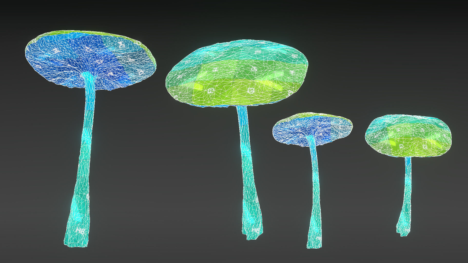 Alien Planet Fantasy Environment - Swamp Plants Low-poly 3D model_25