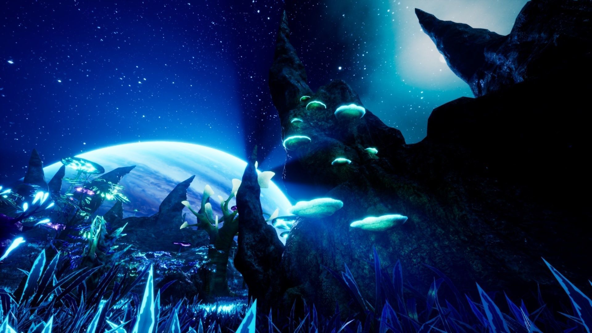 Alien Planet Fantasy Environment - Swamp Plants Low-poly 3D model_19