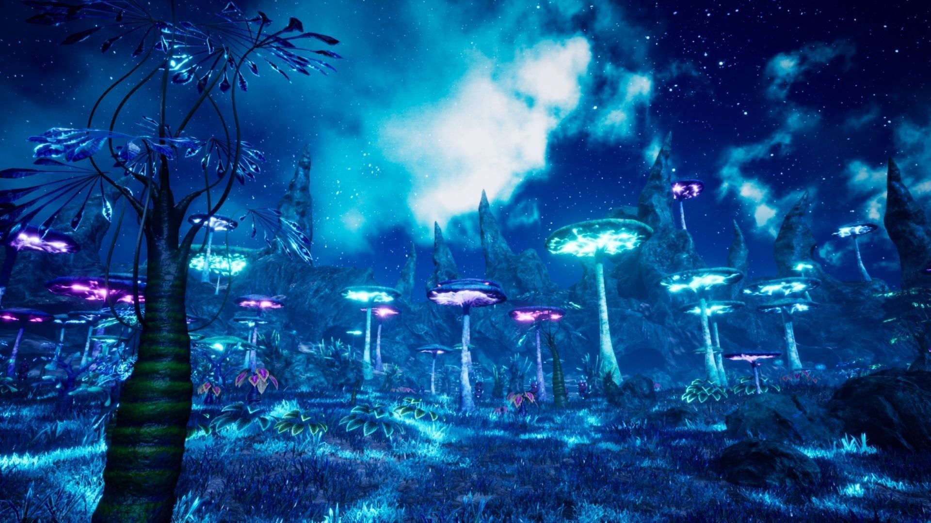 Alien Planet Fantasy Environment - Swamp Plants Low-poly 3D model_15