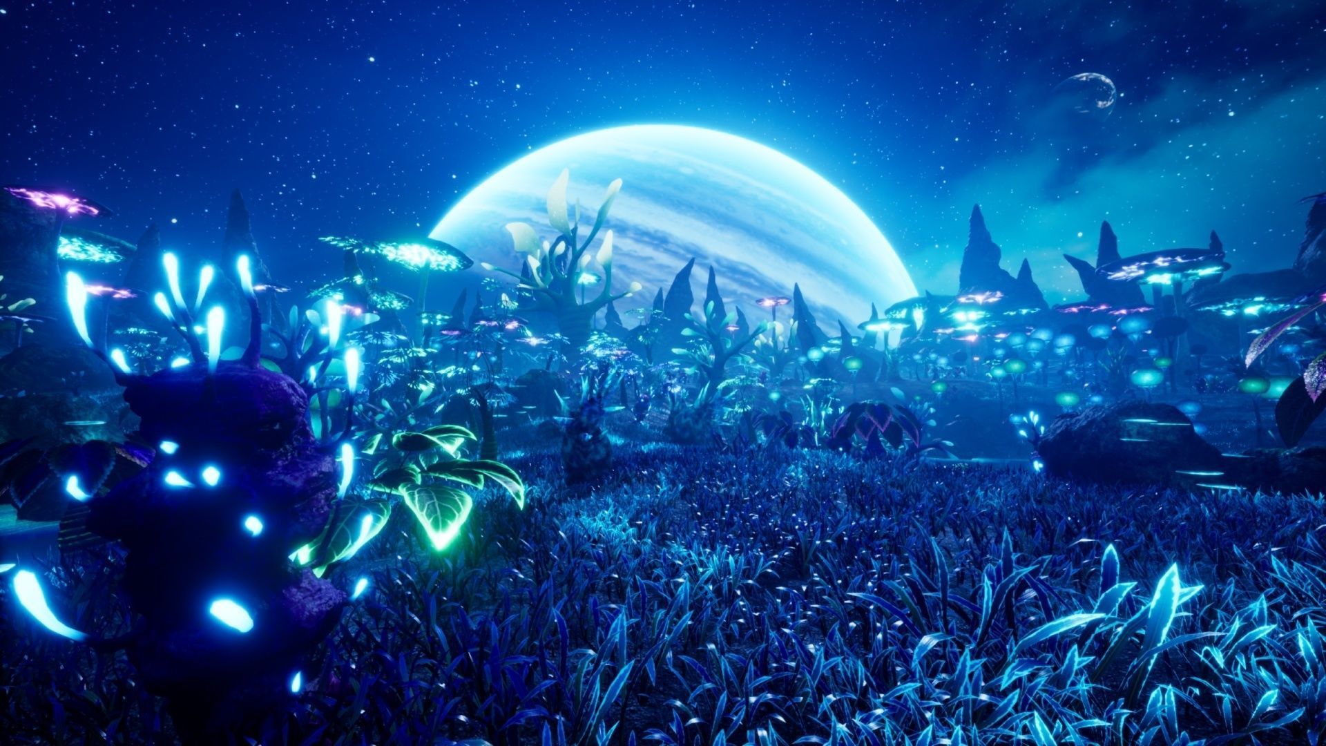 Alien Planet Fantasy Environment - Swamp Plants Low-poly 3D model_12