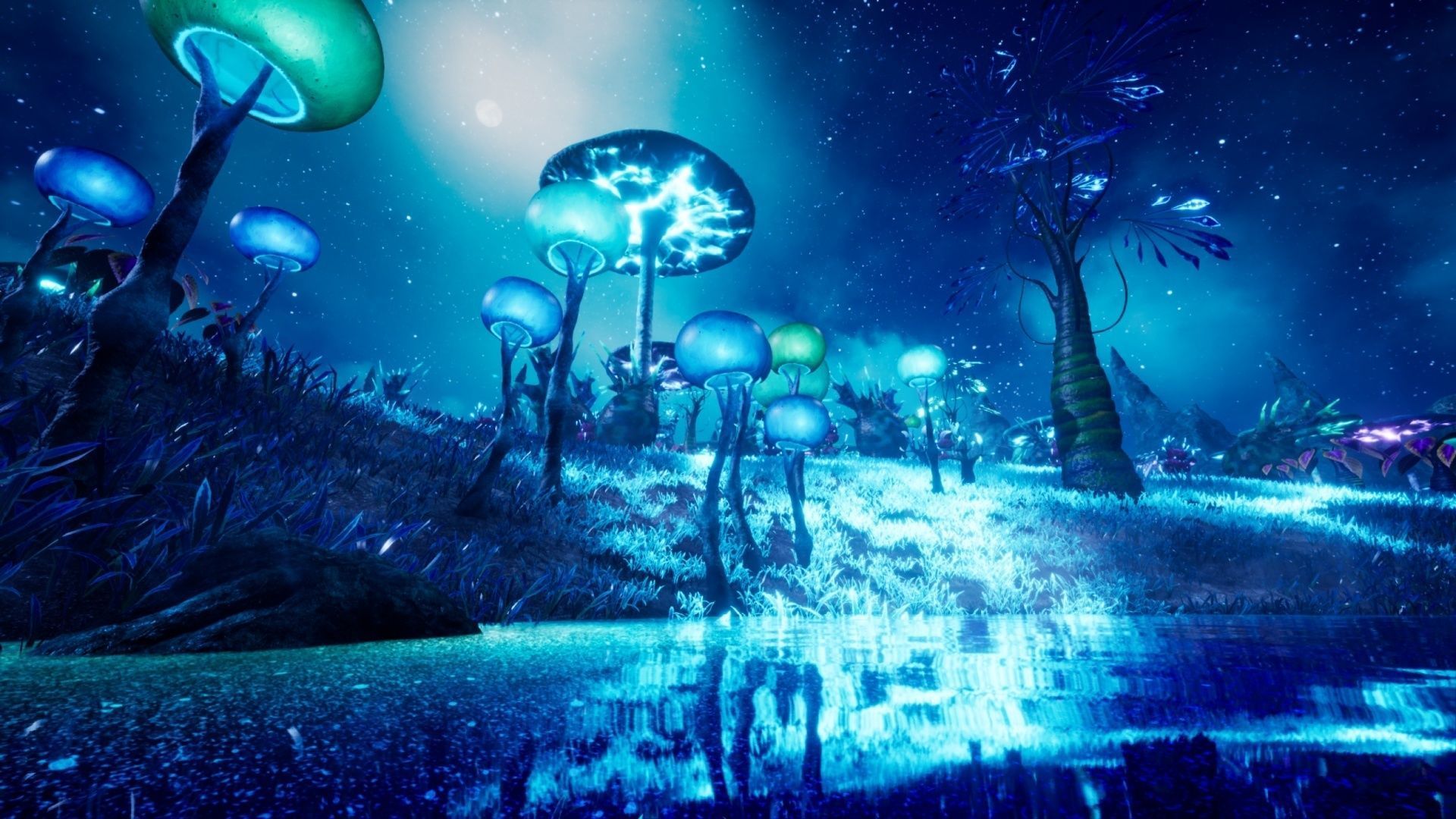 Alien Planet Fantasy Environment - Swamp Plants Low-poly 3D model_20