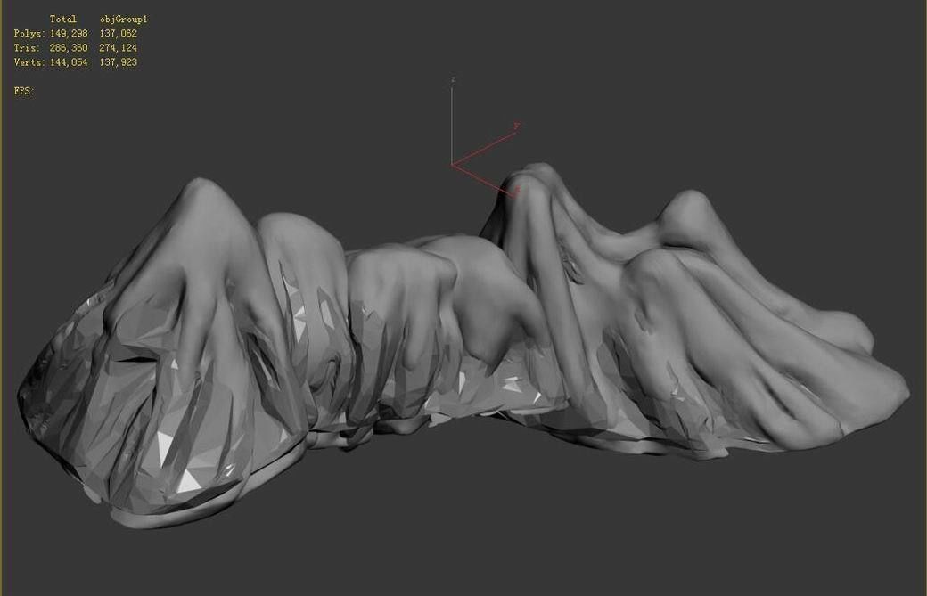 Huashan Mountain Road - Ice and Snow Mountain 07 3D model_3