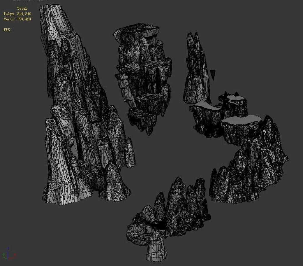 Huaihe Buddha statue - stone 3D model_9