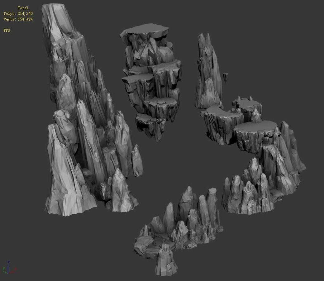 Huaihe Buddha statue - stone 3D model_8