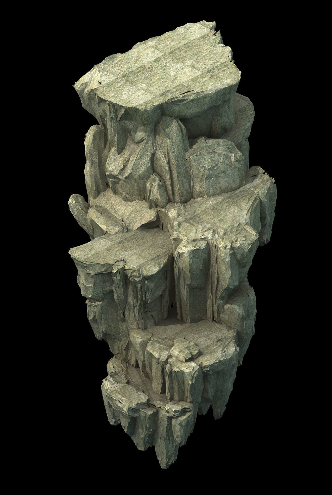Huaihe Buddha statue - stone 3D model_2