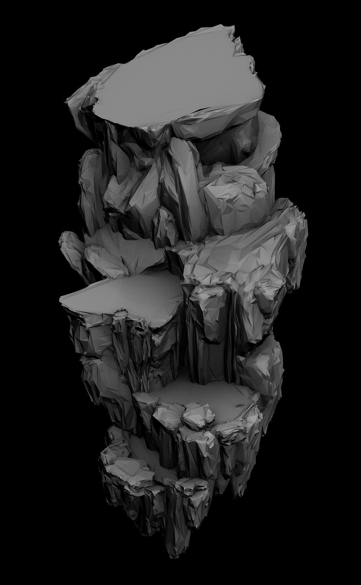 Huaihe Buddha statue - stone 3D model_1