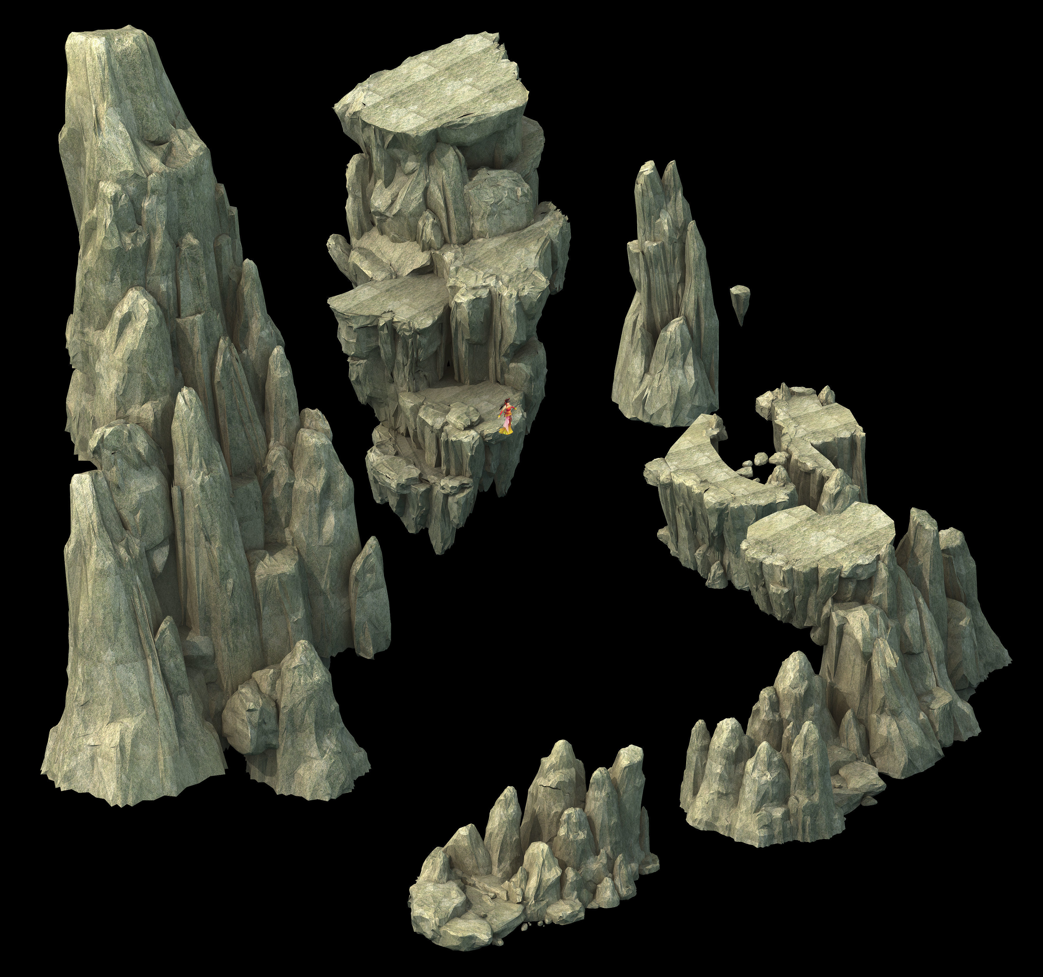 Huaihe Buddha statue - stone 3D model_10