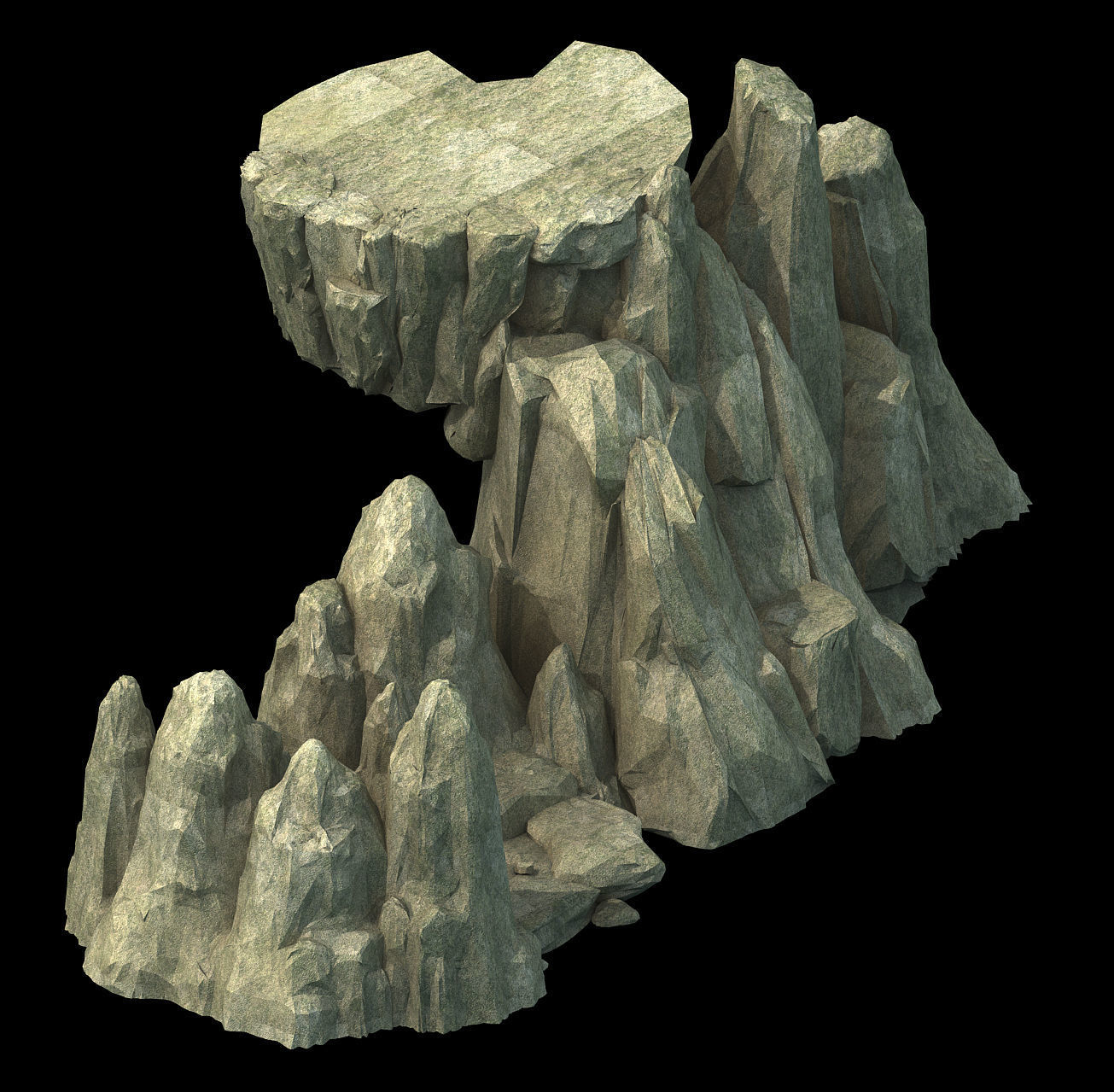 Huaihe Buddha statue - stone 3D model_5