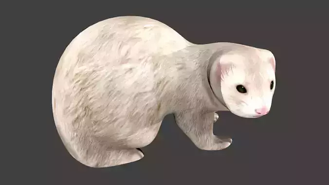 lowpoly rat polar bear