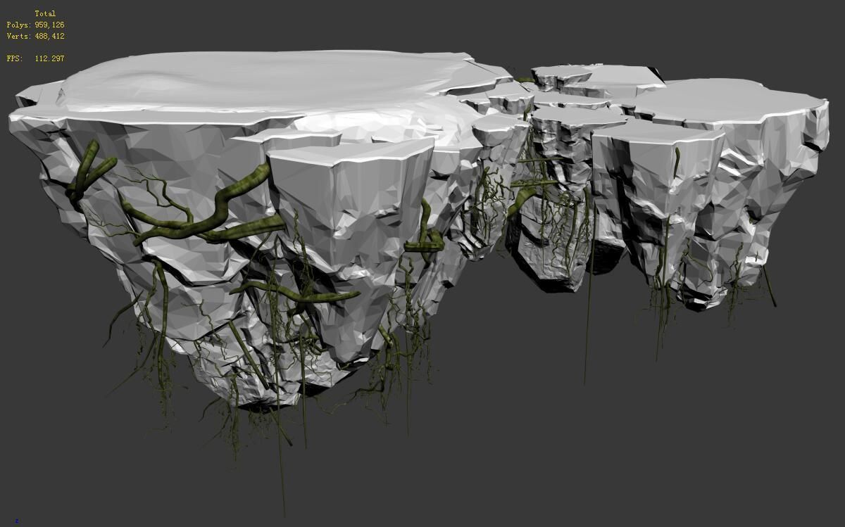 Suburb - Huanglongshan broken stone bridge 3D model_2