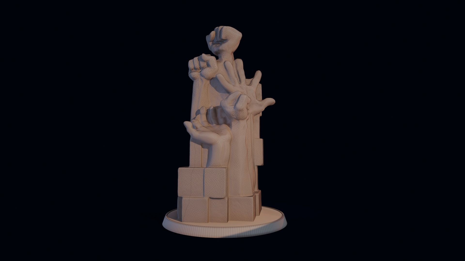 3d Statue made with photoscan 3D model_5