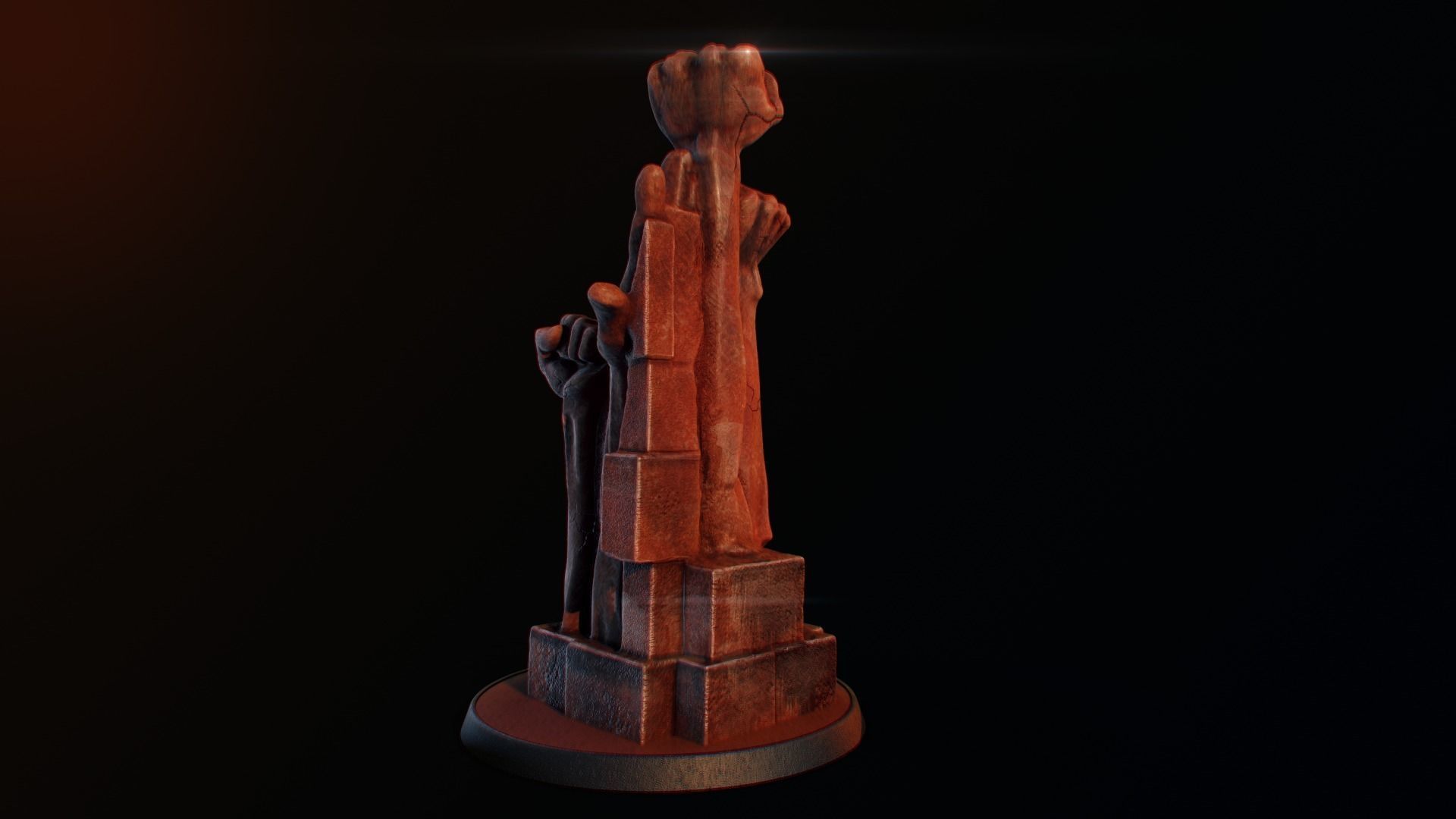 3d Statue made with photoscan 3D model_3