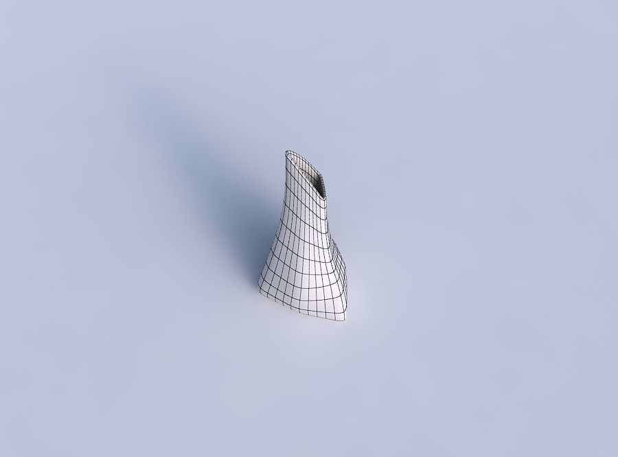 Vase grounded tipping triangle smooth 3D print model_6