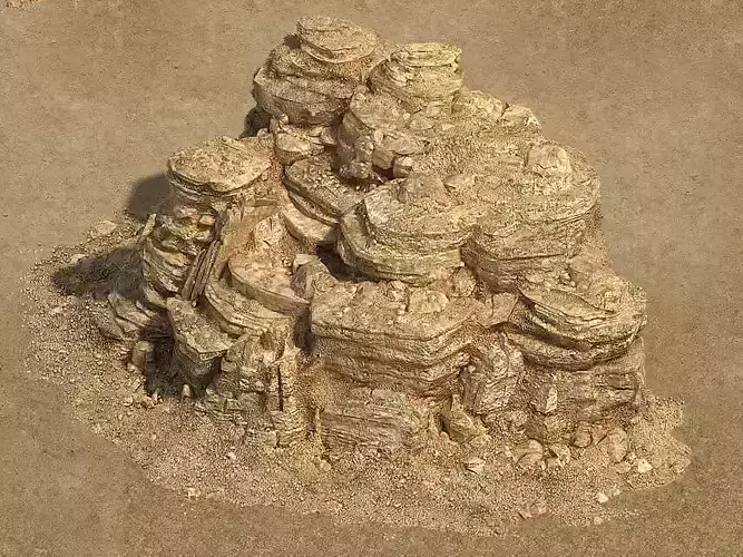 Barracks - Desert - Mountain 04 3D model
