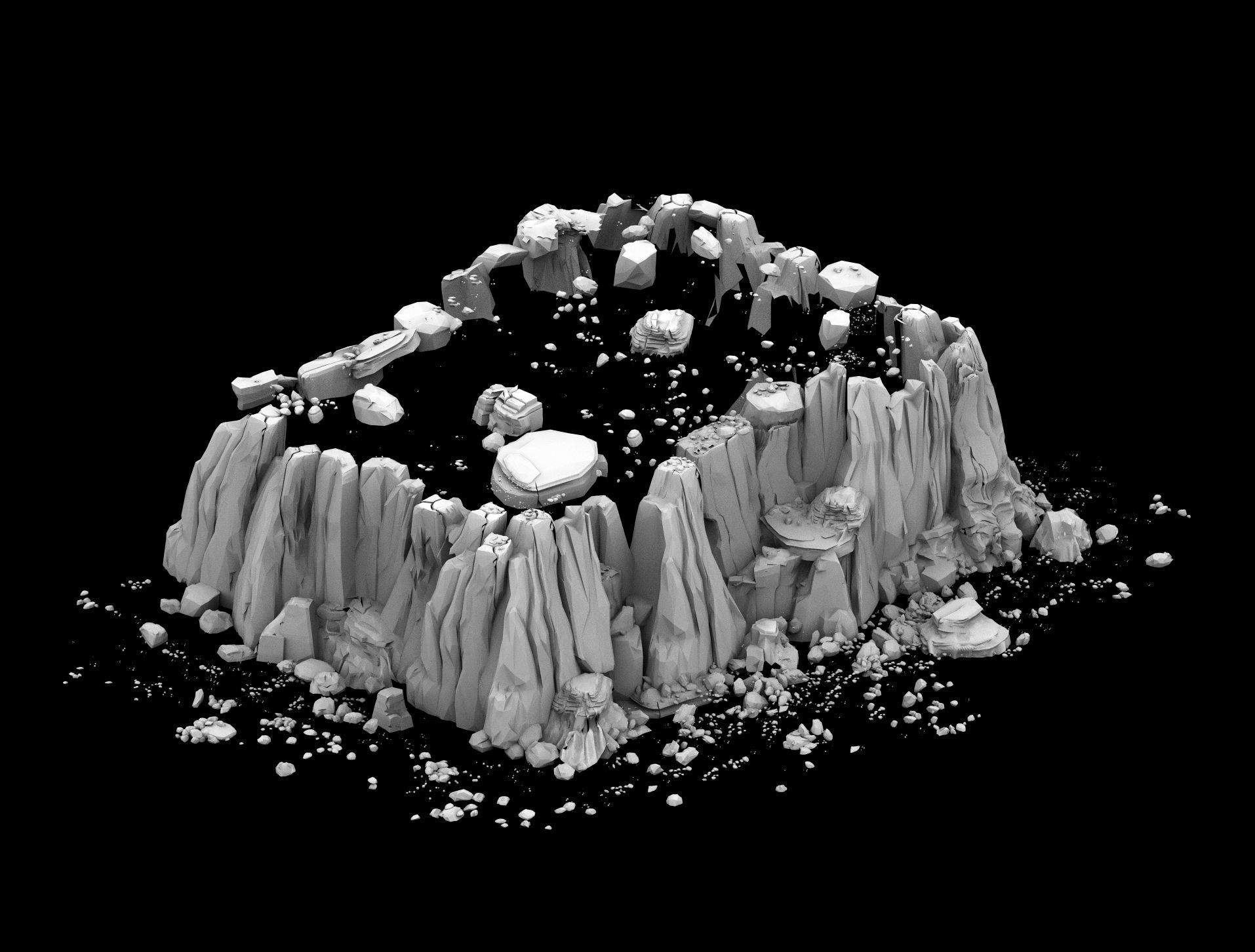 Barracks - Desert - Mountain 06 3D model_2