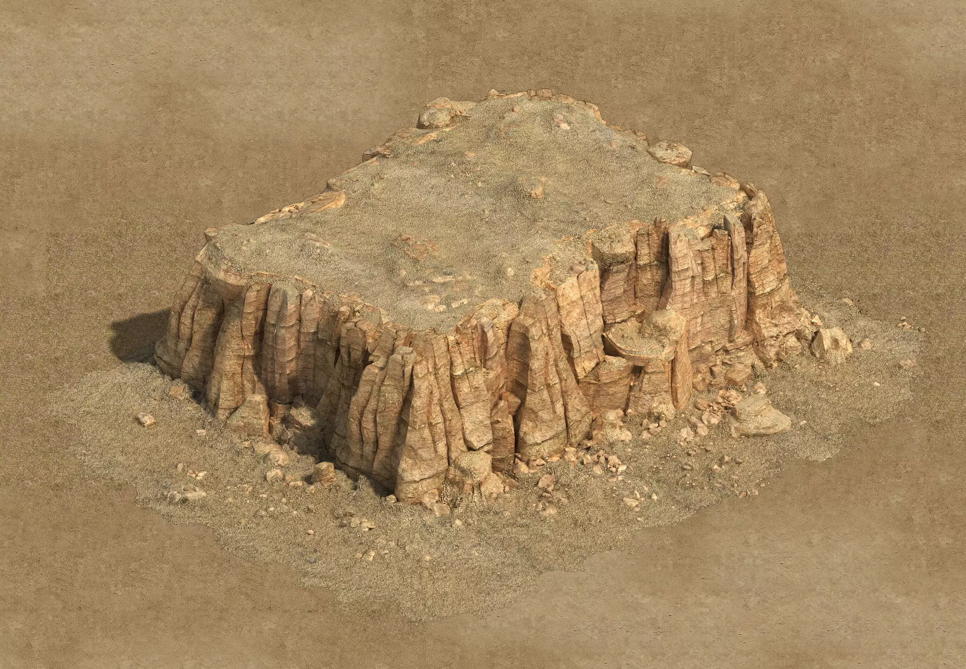 Barracks - Desert - Mountain 06 3D model_0