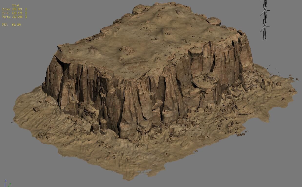Barracks - Desert - Mountain 06 3D model_3