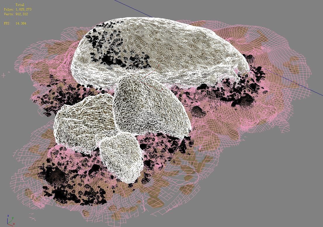 Barracks - Desert Stones - Gravel 01 3D model_4