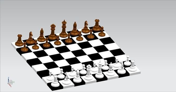  classic chess 3D model