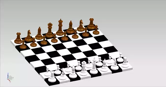  classic chess 3D model
