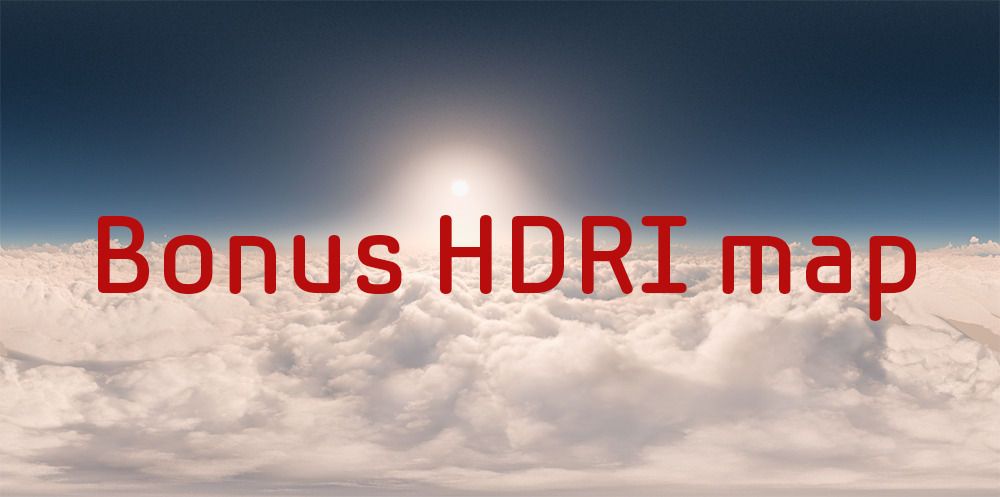 Flying rocks pack and Bonus HDRI map Low-poly 3D model_9