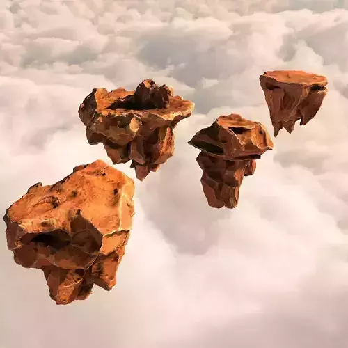 Flying rocks pack and Bonus HDRI map