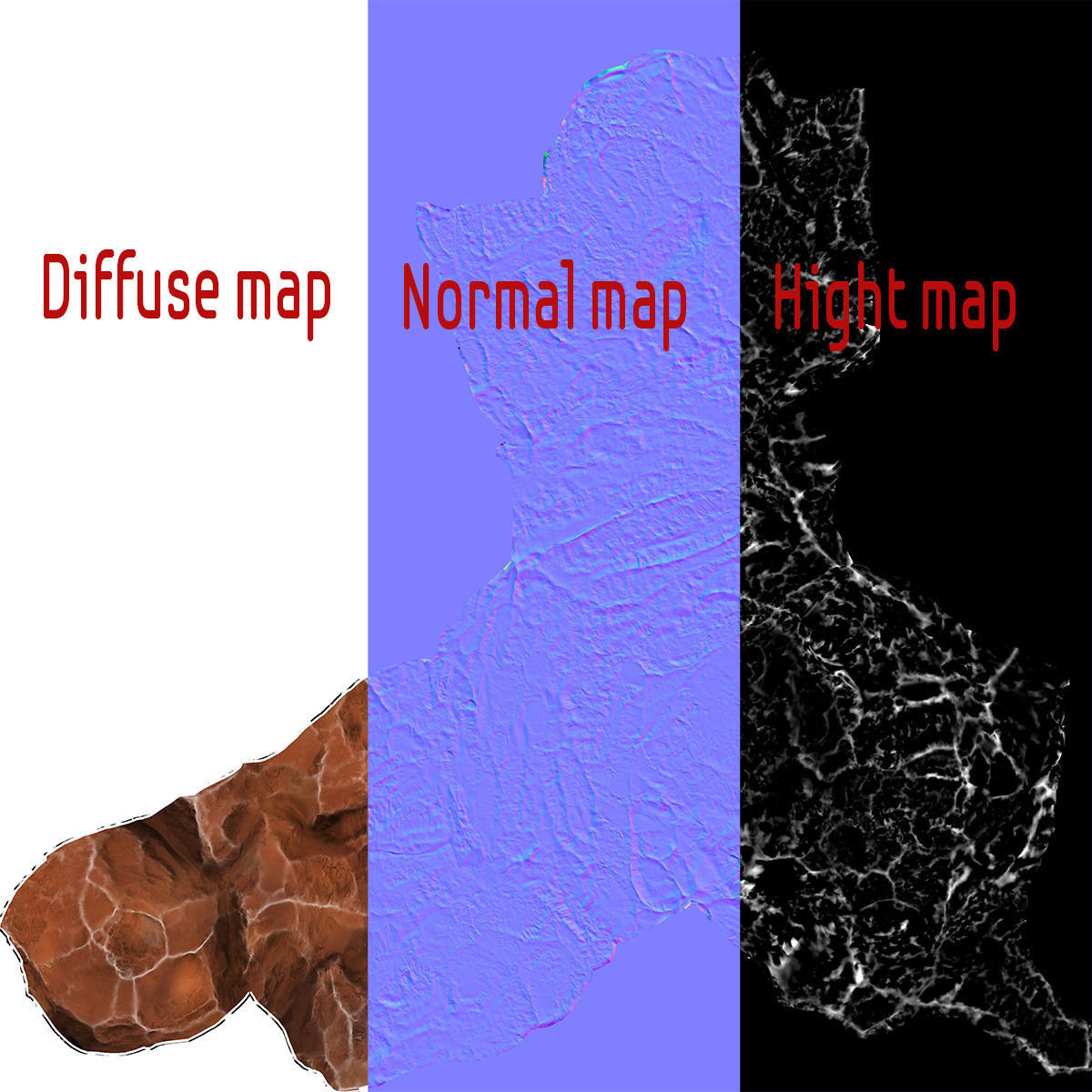 Flying rocks pack and Bonus HDRI map Low-poly 3D model_12