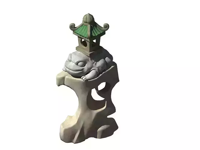 Cartoon city - lake decoration stone carving