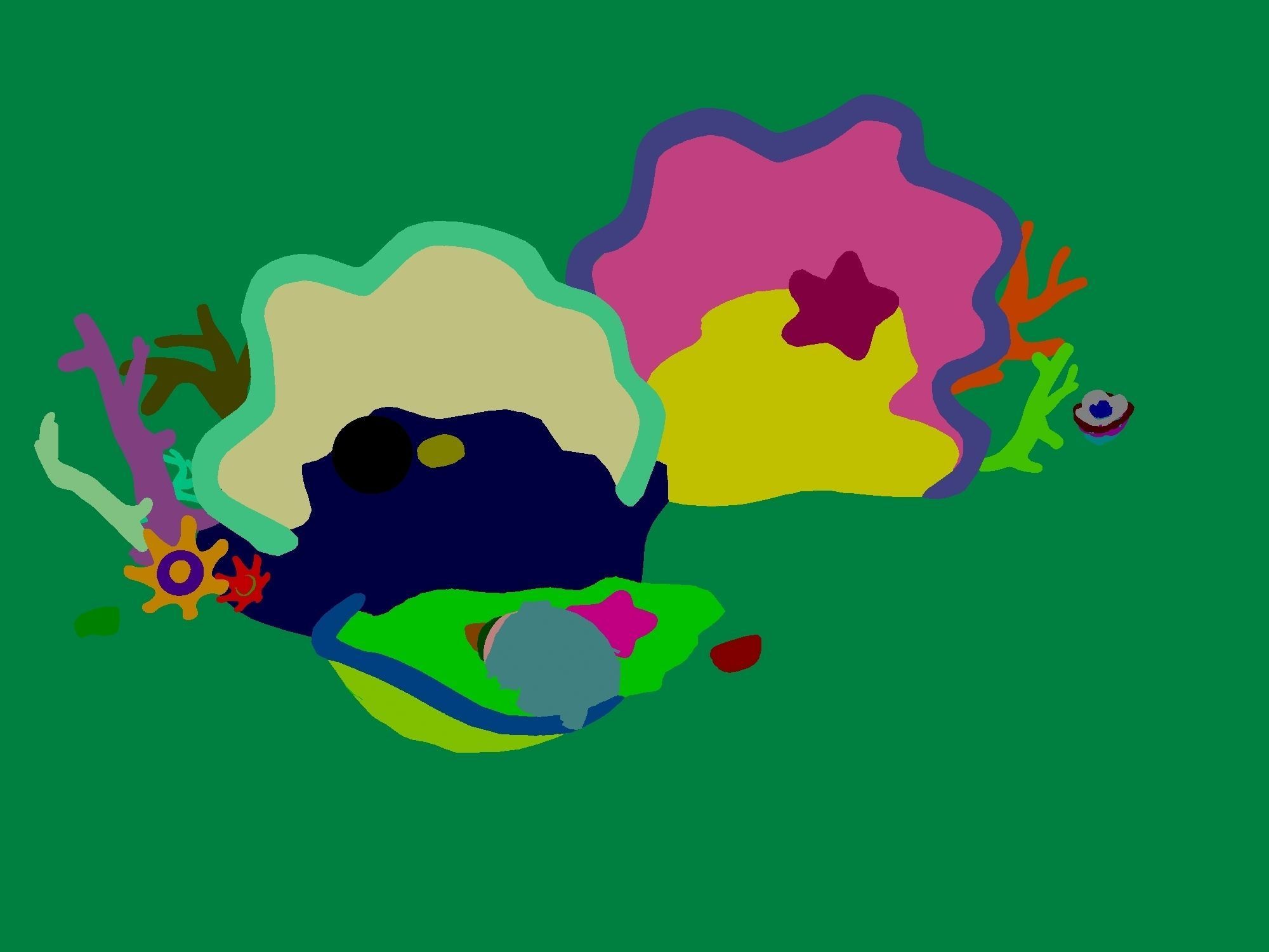 Cartoon Underwater City - Shell 04 3D model_1