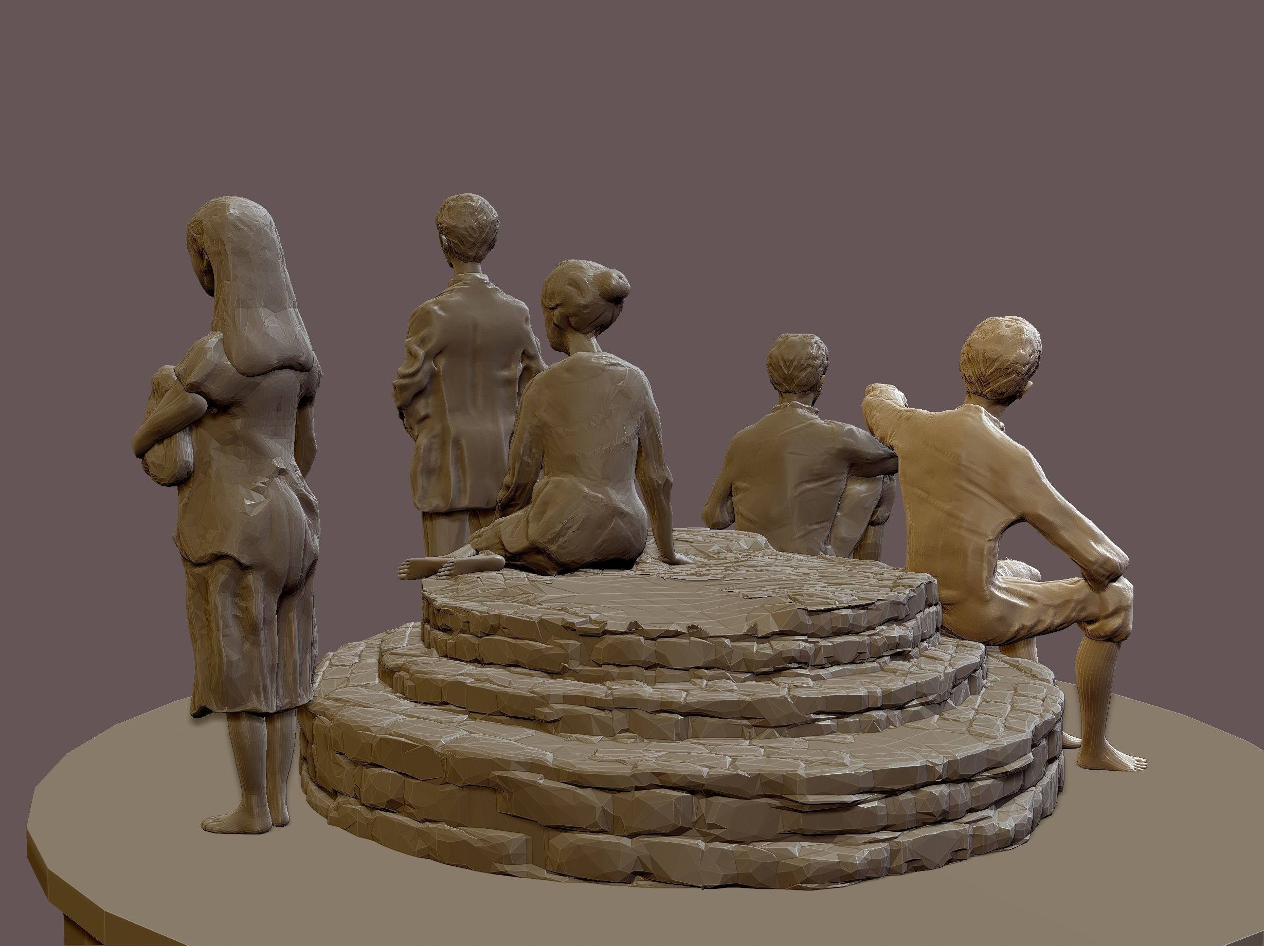 Market-Square-Letterkenny statue of people 3D model_3