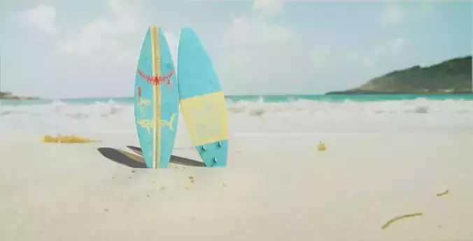 Surfboard pair of ovals