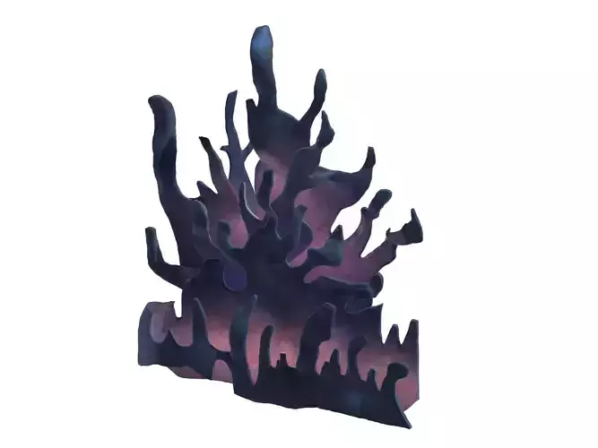Cartoon submarine city - submarine underground entrance 02 3D model