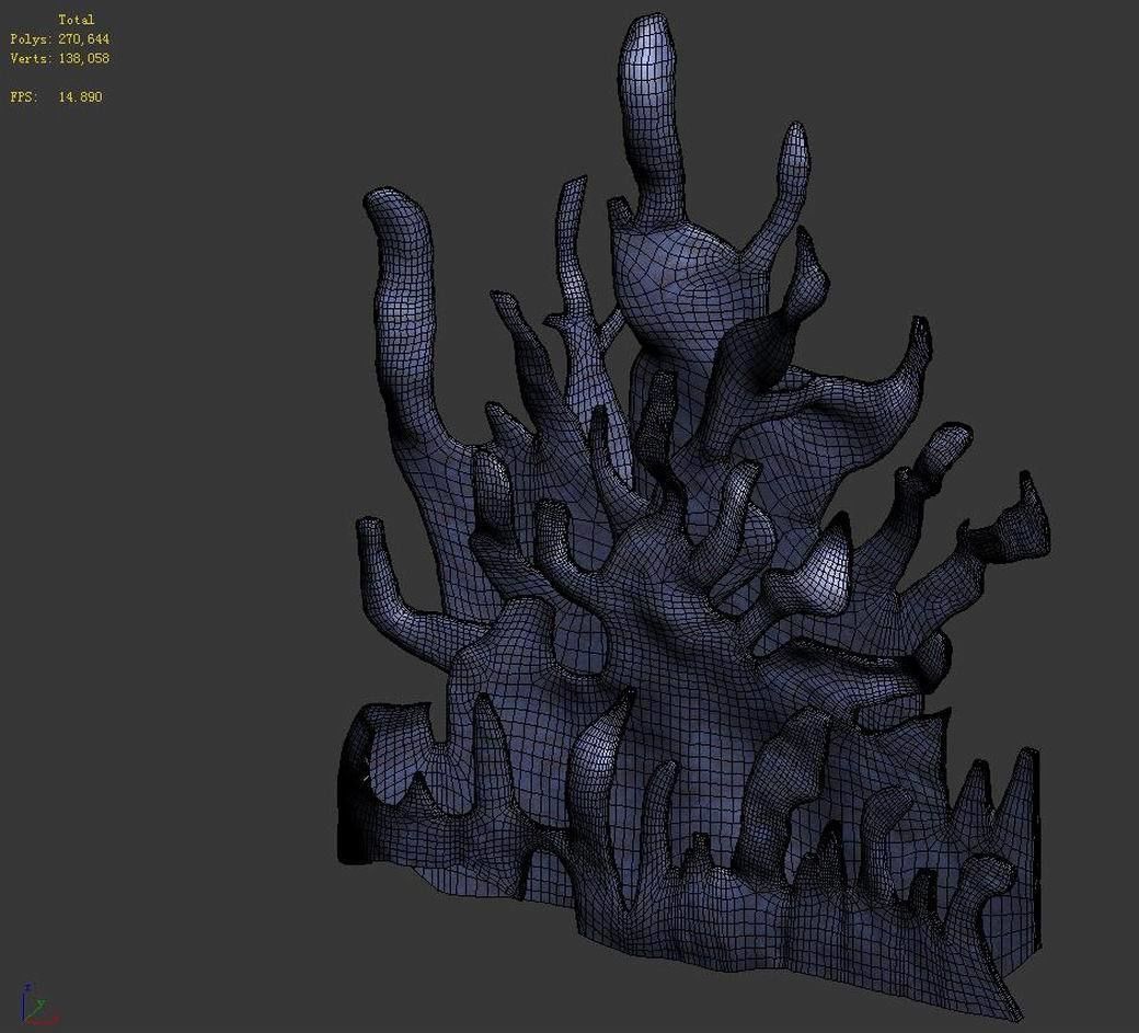 Cartoon submarine city - submarine underground entrance 02 3D model_4