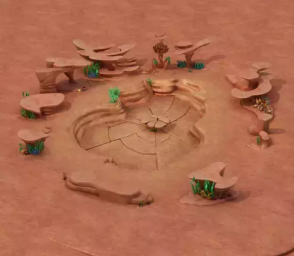 Cartoon Underwater City - Seabed Square