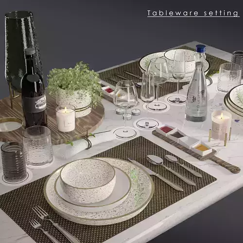 Free Tableware Decor 3D