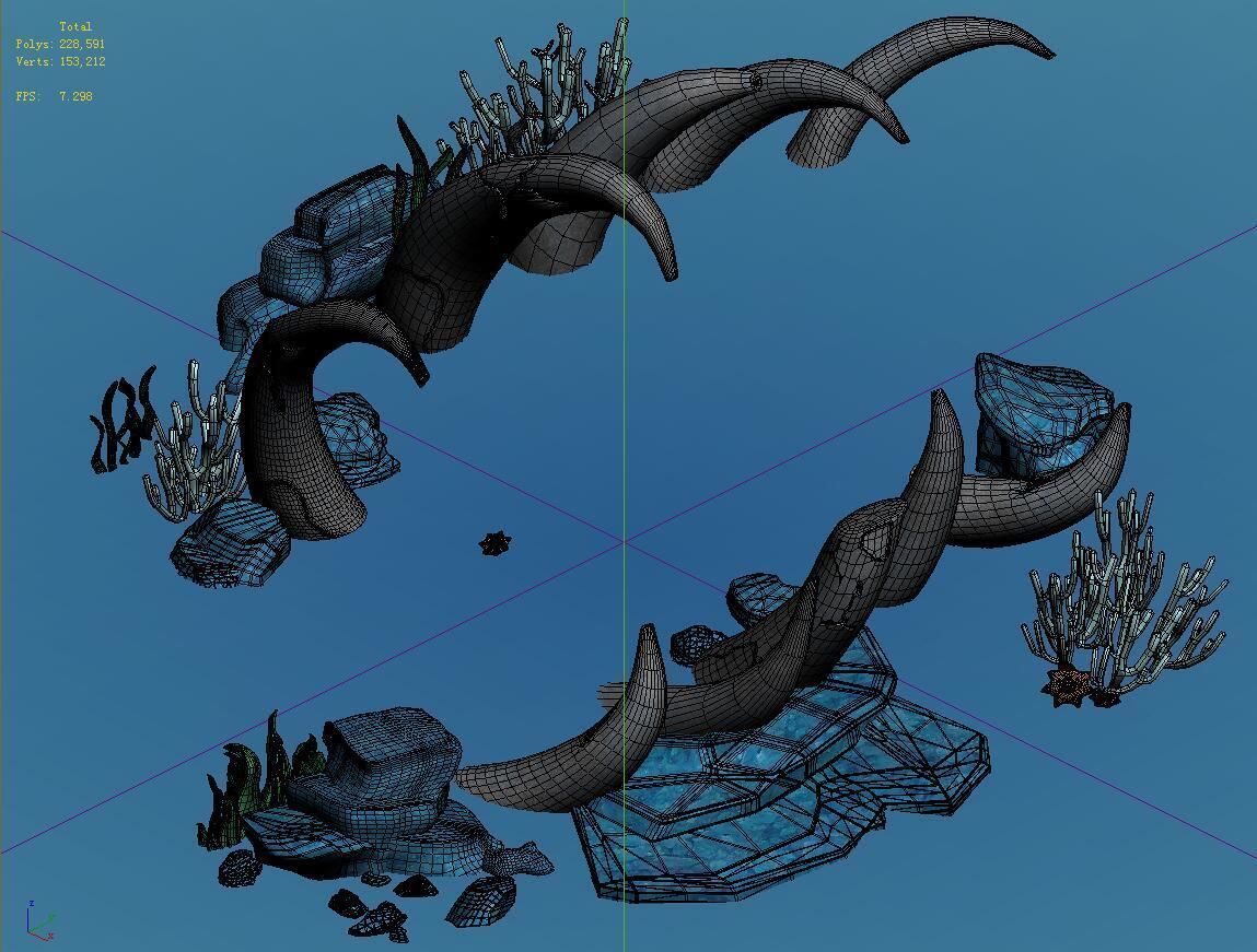 Cartoon Underwater City - Bend Bite Road 3D model_3