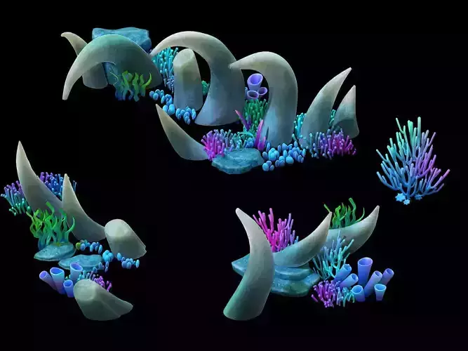 Cartoon Underwater City - Bend Bite Road 03