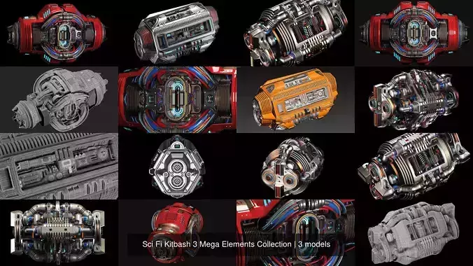 Sci Fi Kitbash 3 Mega Elements Collection
