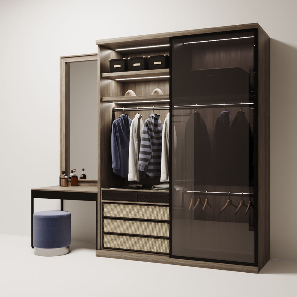 wardrobe dressing room 3D model_2