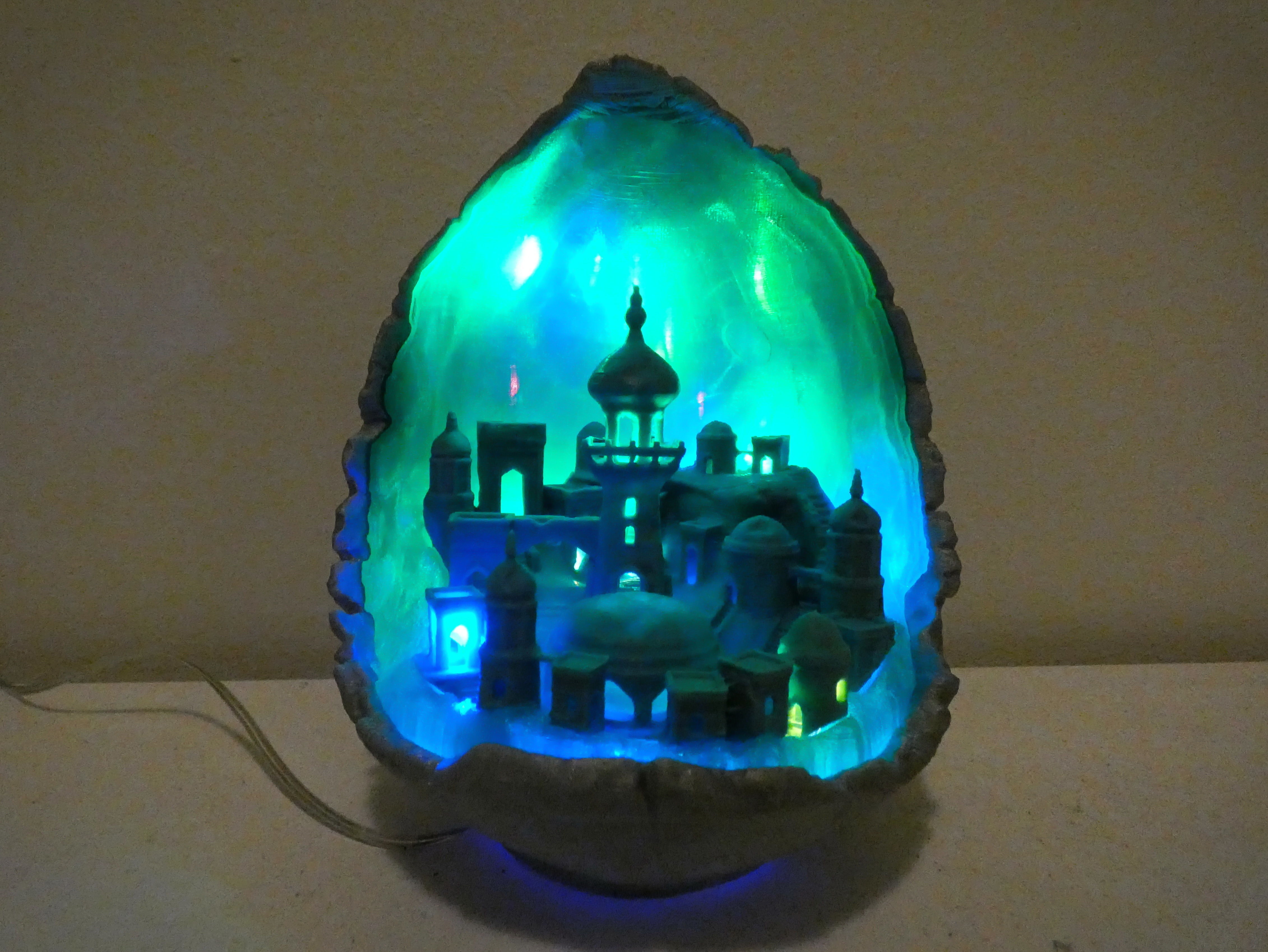 Moon City - multipart lamp edition 3D print model_2