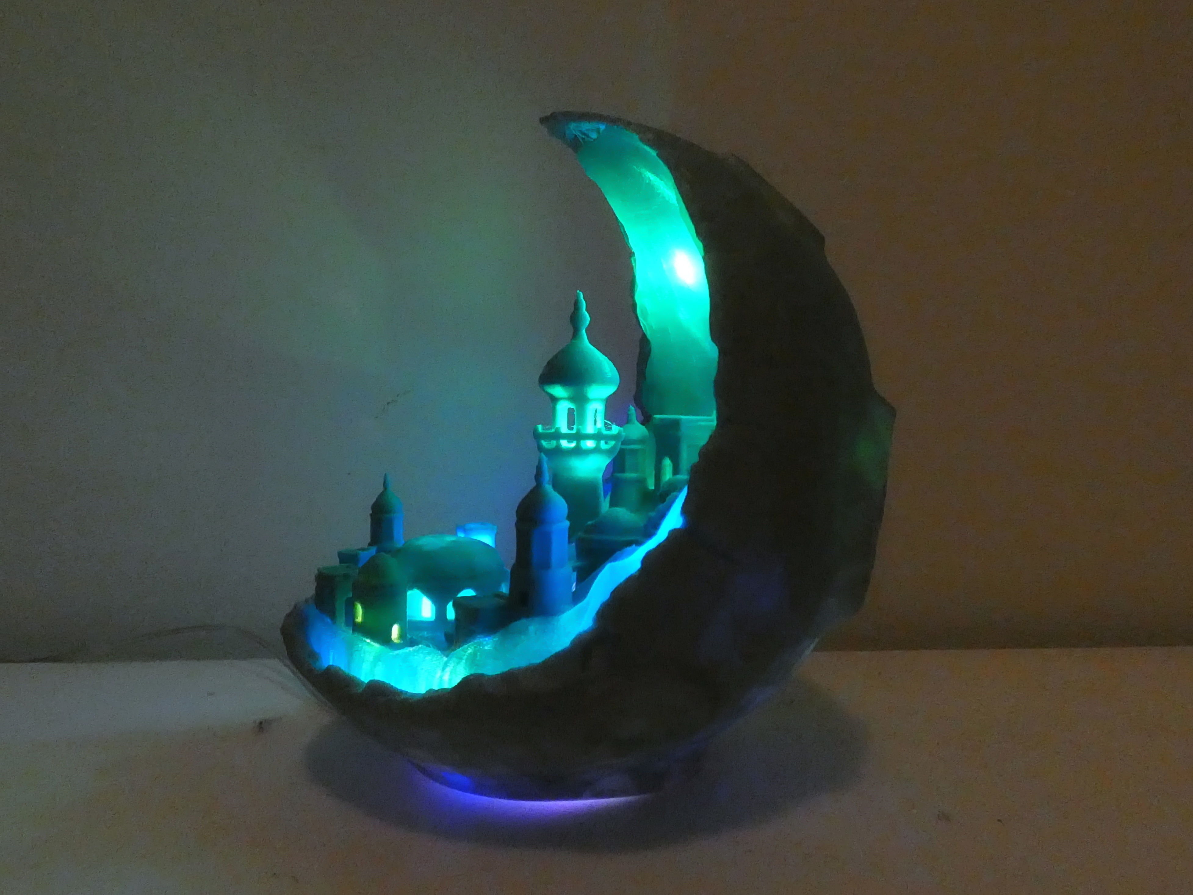 Moon City - multipart lamp edition 3D print model_3