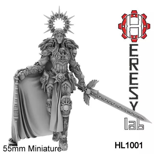 Heresylab - Lady of Justice 55mm 3D print model_0
