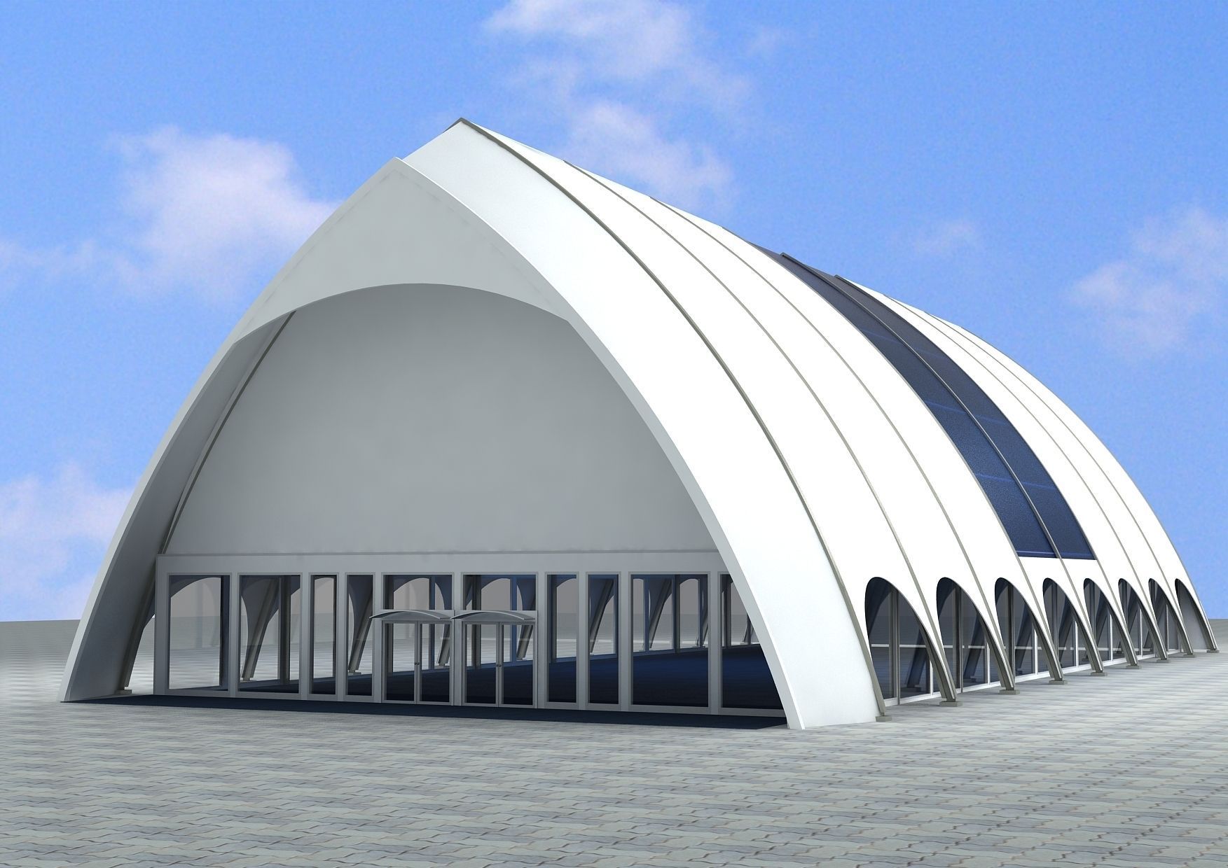 event tent 3 3D model_4