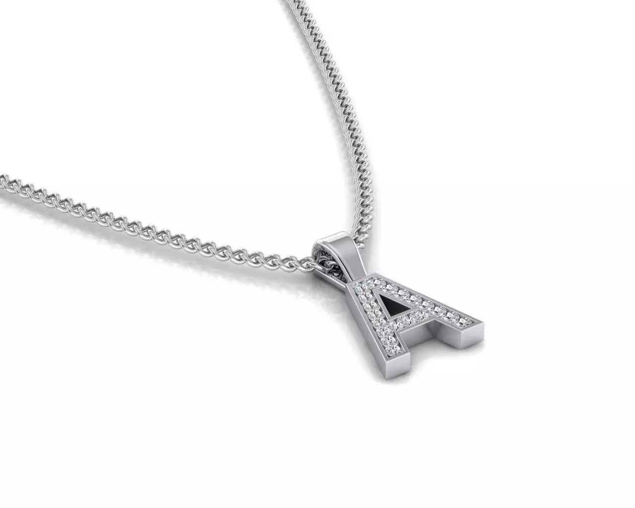 Pendant A letter 3D print model