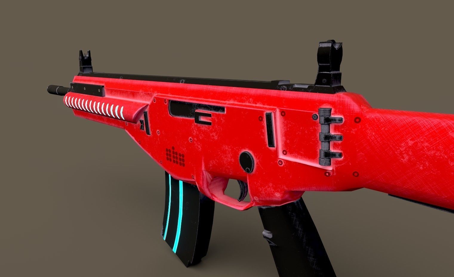 ARX 160 Weapon Low-poly 3D model_9