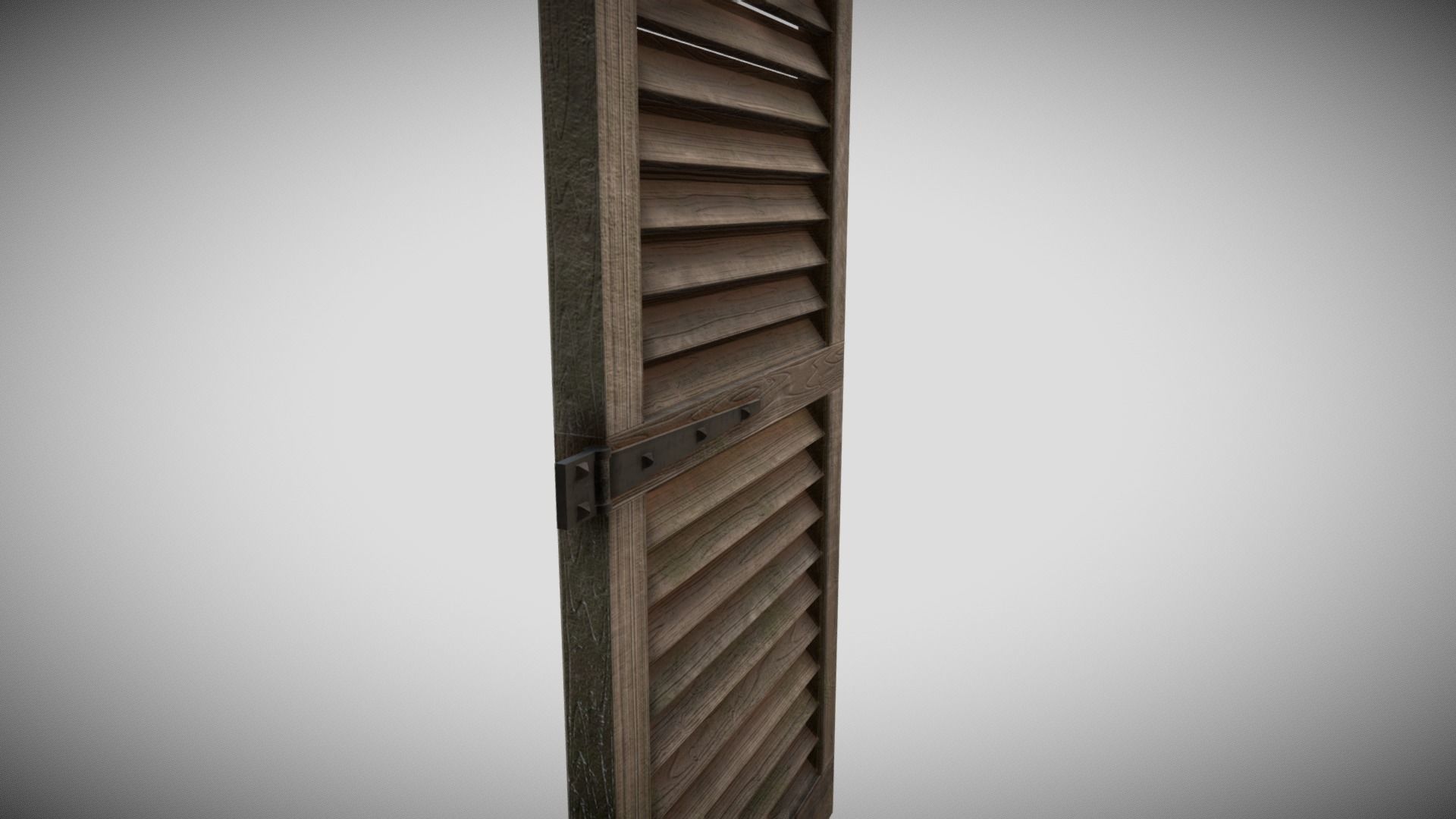 Medieval Shutter Window Low-poly 3D model_6
